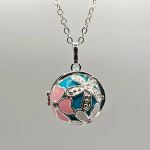 Llamador de Ángeles Rosella Azul Plata - ANTIAPORA