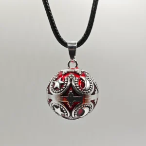 Llamador de Ángeles Cosmos Rojo y Plata de Ley - Imagen 2